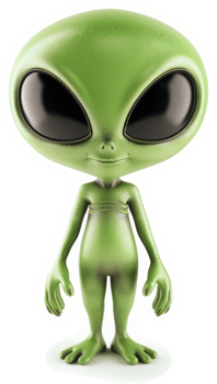 Cartoon depiction of a friendly alien. png
