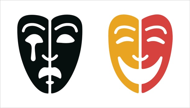 drama faces illustration vector