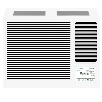 3d render window air conditioning unit with transparent background png