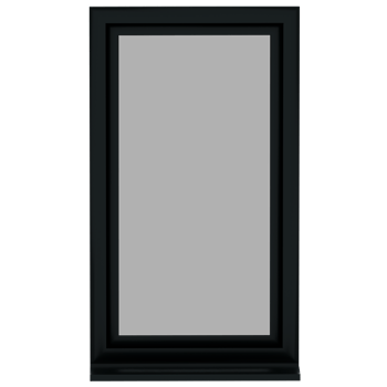 Render black sliding window with transparent background png