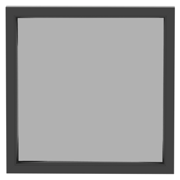 3d render black square window frame with transparent background png