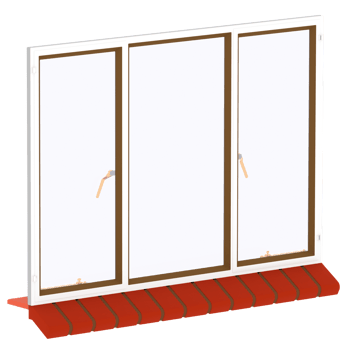 3d render modern window with transparent background png