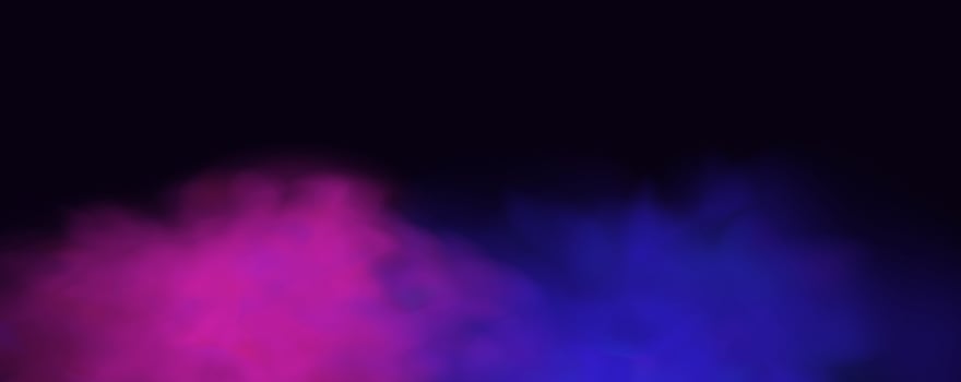 Colorful smoke on black background vector