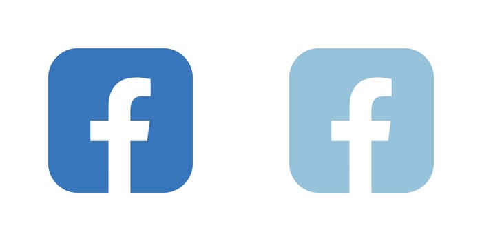 Facebook Pastel Color Logo Icon, FB App, Premium Social Media Design for Digital Download vector