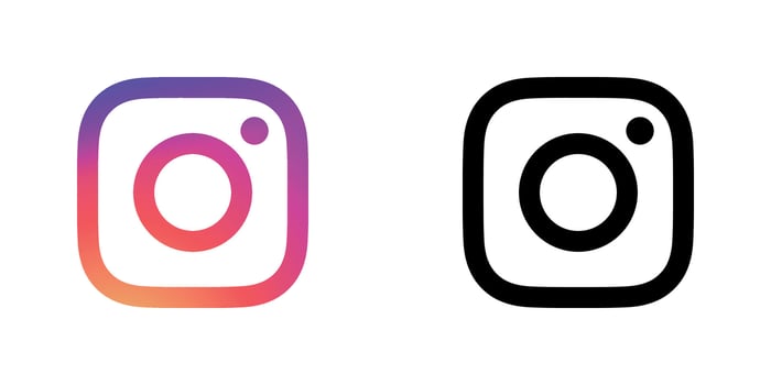 Instagram Letter Black Logo Icon, IG App, Premium Social Media Design for Digital Download vector