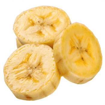 Sliced Banana Pieces Isolated on Transparent Background png