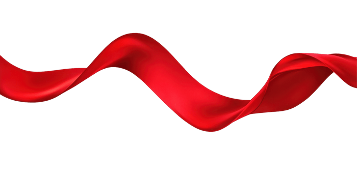 Dynamic red fabric flowing in a dramatic design. png