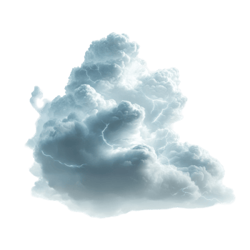 Massive cumulus cloud formation against a vibrant backdrop. png