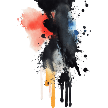 Abstract explosion of colors and digital distortion. png