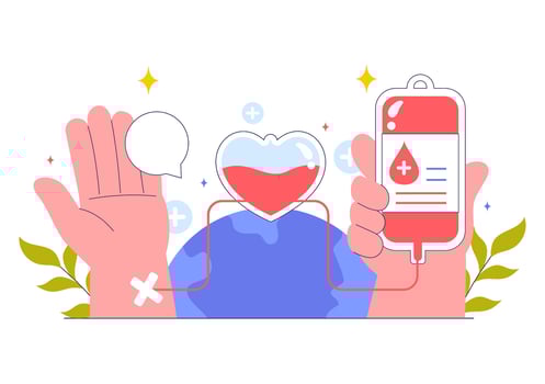 Human Blood Donation Campaign on June 14 Illustration vector