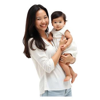 Mother Embracing Child Pure Love and Care Family Stock Image png