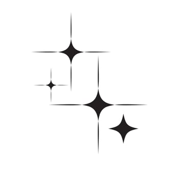 Sparkle Icons Collection. Shine Effect Sign Design. Set of Star Shapes. Magic icon. vector