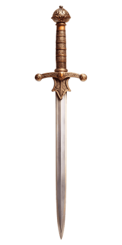 antique silver sword png