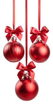 red Christmas balls png