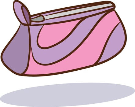 illustration of a pencil case isolated on a white background. vector