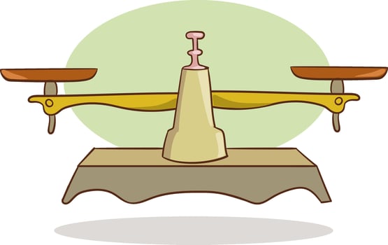 Illustration of Libra on a Colored Background vector