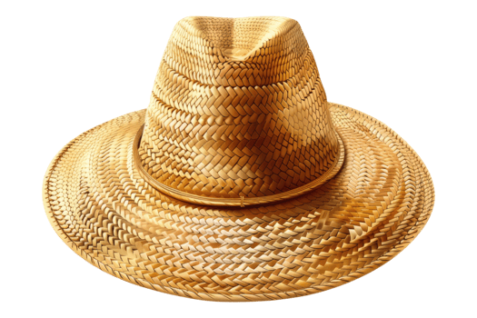 Beach straw hat isolated on transparent background png