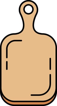 single icon of a cutting board vector