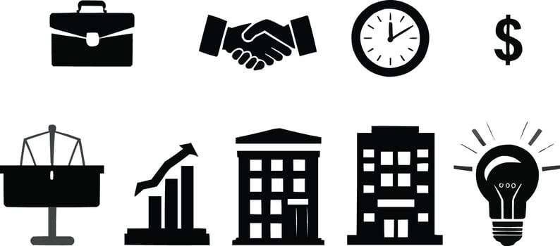 money icons set, finance icons collection, vector