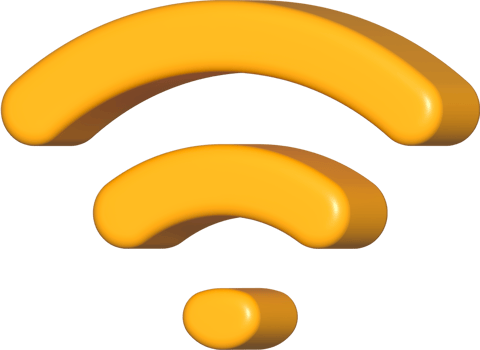 wifi icon 3d, emoji wi-fi cute for message social media png