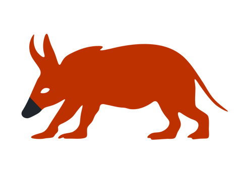 Brown Aardvark Silhouette Illustration. Aardvark animal. Aardvark design. Aardvark icon. Aardvark Illustration. png