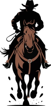 horse riding art design sticker vector