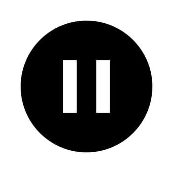 pause icons, pause symbol in circle shape, pause for graphic media vector