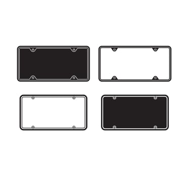 License Plate Template, Car License Plate, License Plate Clipart vector