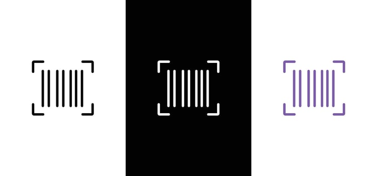 Bar code icon. Barcode scan on white background. vector