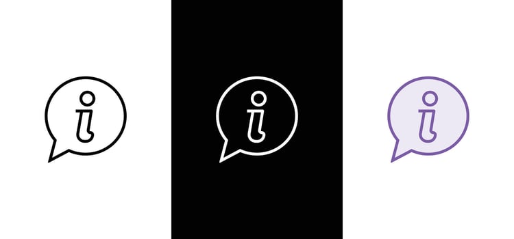 Info icons set. Info symbol flat style vector