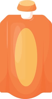 Orange Spouted Juice Pouch vector