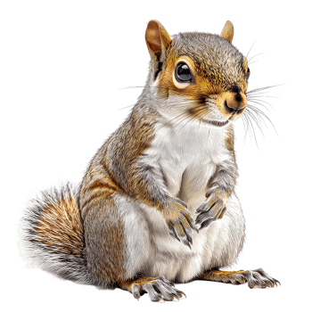 Adorable Fluffy Squirrel Closeup Wildlife Photography png