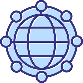 Global Network Icon Symbol Art vector