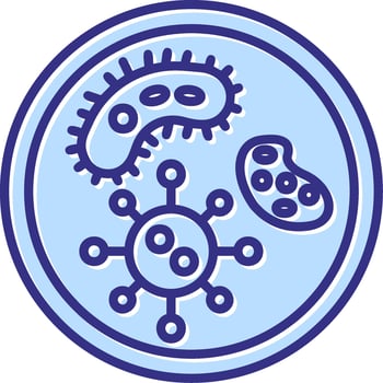Bacteria Icon Symbol Art Sign vector