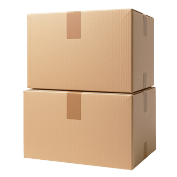 Stacked cardboard boxes for shipping moving and storage brown packing containers sealed up png