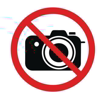 No Photography Allowed Sign Symbol Icon Illustration Graphic Design vector