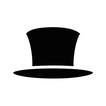 Silhouette Of A Classic Top Hat For Fashion Or Formal Occasions vector