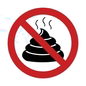 No Pooping Sign Illustration Symbol Concept For Clean Public Spaces vector