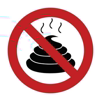 No Pooping Sign Illustration Symbol Design Forbidden Concept Cleanliness vector