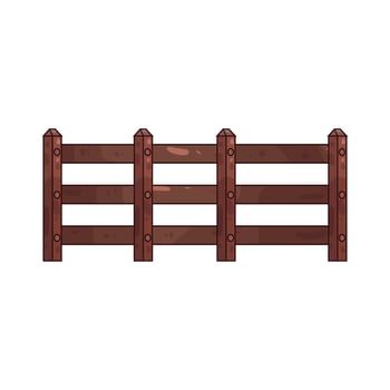 wooden garden fence vector