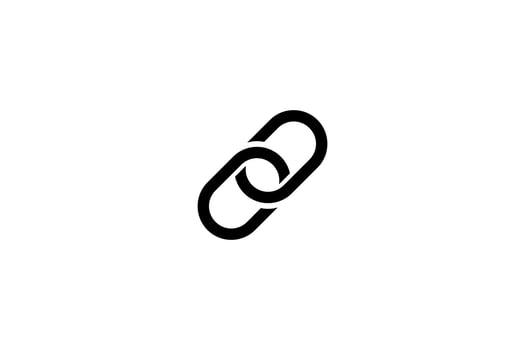 Linked Chain Symbol for Connectivity and Networking icon vector