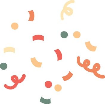 Cartoon 1 April isolated element , party element, confetti vector