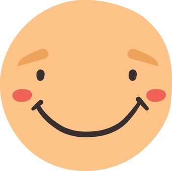 Cartoon 1 April isolated element , party element, happy smile vector