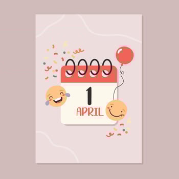 Set of April Fools Day background. illustration. Poster, Promotional, Sale, Flyer. people, card cute vector