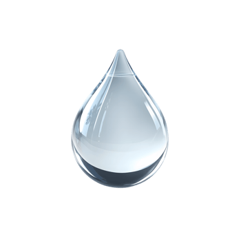 Clear Liquid Water Drop, Purity on Transparent Background, Nature Freshness, Detailed 3D Render png