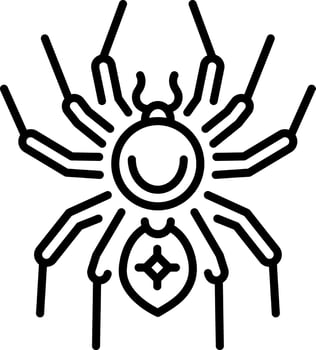 A linear style icon of a window spider vector