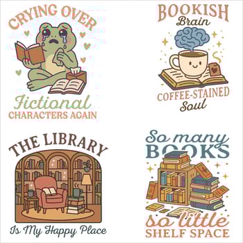 Reading Book t-shirt Design , Bookish Design Sublimation, reader book quotes Typography Shirt Bundle vector
