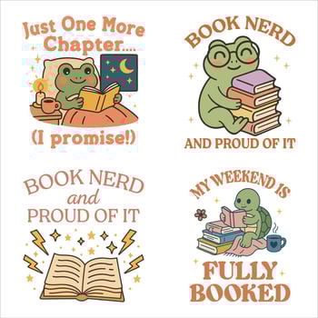 Set of Funny Reading Book t-shirt Design , Bookish Design Sublimation, reader book quotes Typography Shirt vector