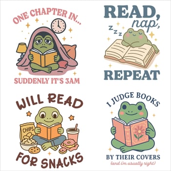 Reading Book t-shirt Design Bundle, Bookish Design Sublimation, reader book quotes Typography Shirt vector