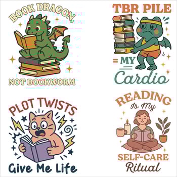 Collection of Funny Reading Book t-shirt Design, Bookish Design Sublimation, reader book quotes Typography Shirt vector
